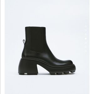 Zara leather ankle boots bloggers fav